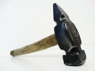Antique 18th Century Stone Hammer Wrought Iron Mason Old Tool