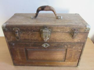 Antique Oak 7 Drawer,  Machinist Tool Box For Restoration