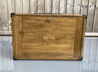 Vintage Moore & Wright Engineers Wooden 7 Drawer Tool Chest Cabinet Tool Box 3