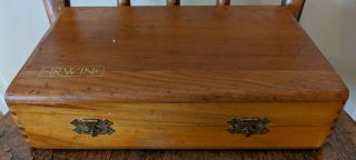 Antique Irwin 13 Pc.  Auger Bit Set In Wood Box