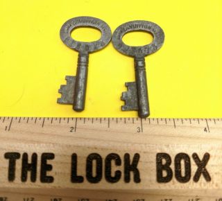 Antique Louis Vuitton Paris London Steamer Trunk Keys 018573 Rare Matching Set