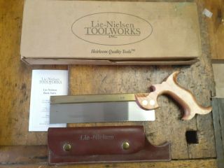 Lie - Nielsen 15 Ppi Rip 9 Inch Dovetail Saw,  2006,  Leather Case,