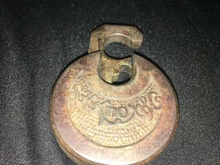 Rare Vintage S.  H.  KNOX Padlock with Key,  Locks and Unlocks Perfectly. 2