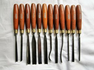 Set 12 Vintage Wood Carving Chisels By Marples In Need Of Some Tlc
