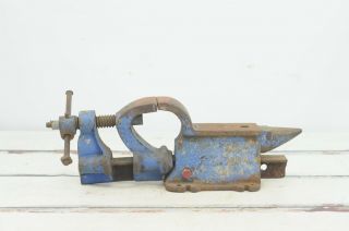 Antique Bench Blacksmith Vise Anvil Combination Patent 1914