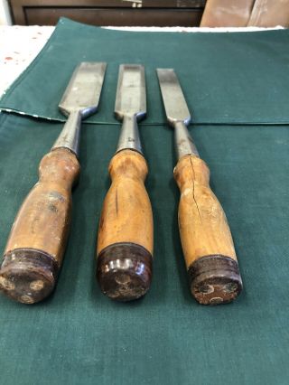 Rare Matched set of C.  E.  Jennings Arrowhead Chisels (1914 - 1920) 6
