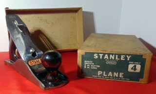 Antique Vintage Stanley Bailey No.  4 - In Orgianl Box - Execlent Condtion