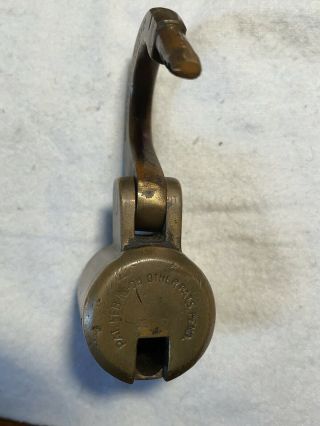 Rare Antique All Brass Combination Padlock ROCHESTER SAFETY LOCK CO With Combo 3