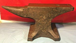 Antique Hay Budden 78 lb Blacksmith Anvil - Signed.  Great Early Piece 5