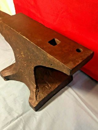 Antique Hay Budden 78 lb Blacksmith Anvil - Signed.  Great Early Piece 6