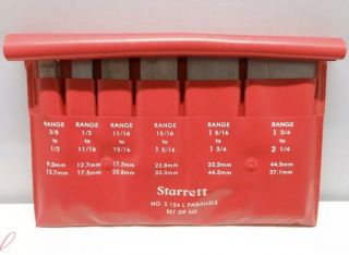 Starrett S154l Adjustable Parallel Set Of 6 No Engraving