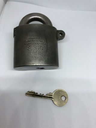 Sargent Greenleaf 826 Military Padlock With Medeco Core And Key