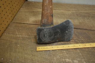 L509 - Antique Brown - camp Hardware Embossed I.  O.  A.  Speical Single Bit Axe 4