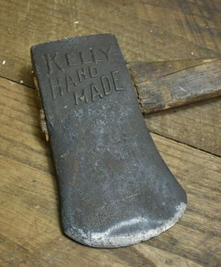 L505 - Rare Antique Tools Kelly Hand Made Axe W/ Raised Letters 4 Lbs 13 Oz
