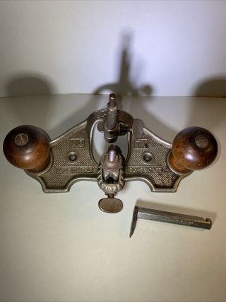 Stanley No.  71 Router Plane - With Extra V Cutter - Pat.  9 - 10 - 07 - Type 9 1916 - 1924