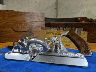 Stanley No.  45 Wood Plane With Cutters And Custom Made Box