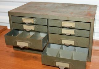 Industrial 8 Drawer Grey Metal Cabinet Chest Storage