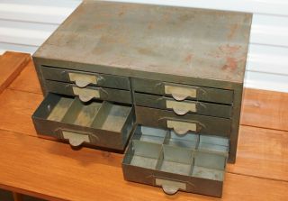 Industrial 8 Drawer Grey Metal Cabinet Chest Storage 3