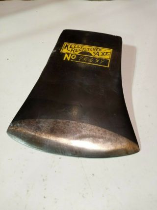 Kelly Registered Axe,  Connecticut Pattern Connie Full Bit Very Rare.