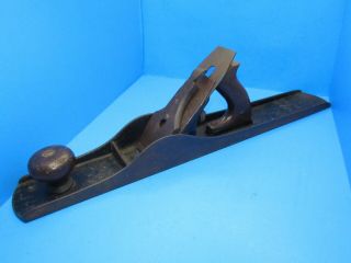 early Union No 7C wood jointer plane marked Pat Apl ' d For w/ Stanley R&L iron 2