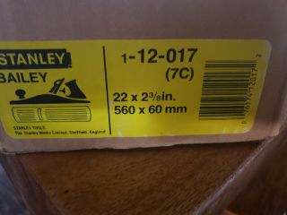 Stanley Bailey No.  7C Jointer Plane Wood Woodworking Tool 6