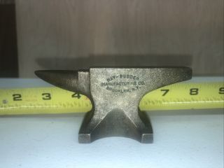 Mini 14oz Bronze " Hay Budden " Salesman Sample Miniature Blacksmith Anvil
