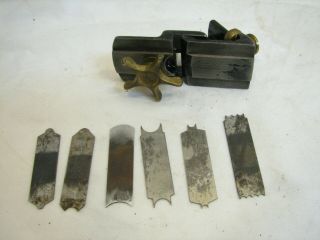 Stanley No.  72 - 1/2 Chamfer Plane Beading Attachment With Cutters Blades Beeder