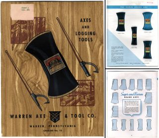 Warren Axe & Tool Company,  Warren,  Pa.  : No.  15,  Axes & Logging Tools - 1947