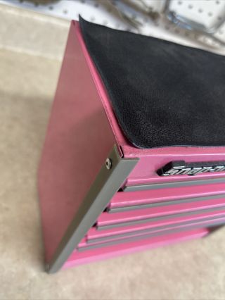 Snap - on Mini Micro Tool Box In Pink; With Top Curling,  Missing Rubber Foot 2