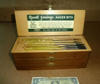 12 Wood Drill Auger Bits,  Brace Tools,  Russell Jennings,  Stanley 32 - 1/2,  101,  Quart