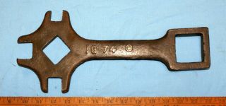 Old Antique Vintage Large 1g74 Case (?) Road Machinery Farm Plow Wrench