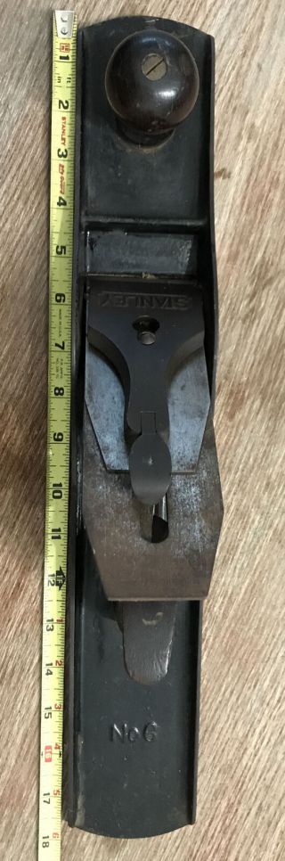 Vintage Stanley Bailey No.  6 Plane Smooth Bottom With Pat.  Number