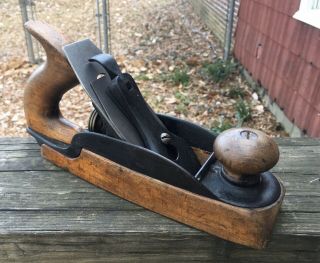 Stanley No.  35 Eagle Transitional Pre Lateral Solid Nut Plane L Bailey Pat.  Plane
