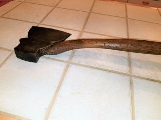 Antique Hewing Axe - Offset Handle - Stamped