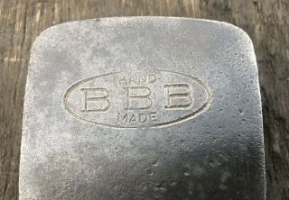 Vintage Bbb Binghams Best Brand Axe Hand Made Single Bit Axe Head W/bevels