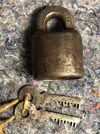 Rare Romer & Co.  Antique Lock With Two Keys