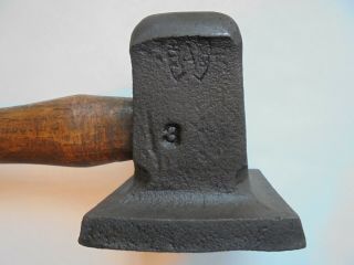Vintage Atha 3 " Flatter Hammer Large 3 Lb.  14 Oz.  Blacksmith Anvil Forge Tool