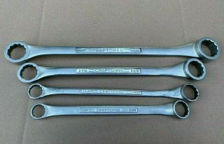 4 Vintage Craftsman Double Box End Large Wrenches =v= Logo 1 - 1/16 " - 1 - 11/16 "