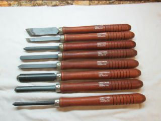 Vintage 8 Piece Craftsman Lathe Knife/chisel Set - High Speed Steel 9 28251 - 28528