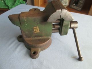 Vintage Vindex Tools,  3  Jaw,  Bench Vise,  W/ Swivel Base And Anvil Area,  No Res