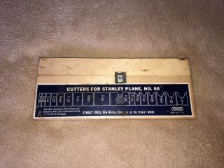 Stanley No.  50 Plane 17 Piece Cutter Set W/box