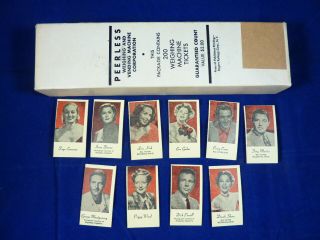 Box 200 Movie Star Tickets Peerless Coin Operated Penny Scale Ticket Scale Como