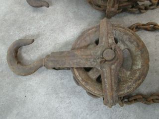 Vtg 1/2 Ton DIFFERENTIAL CHAIN HOIST Swivel Pulley Bock Tackle 412M Yale? 3