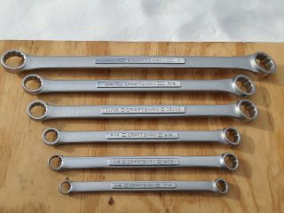 Vintage Craftsman Sae Double Box End 6pc Wrench Set 3/8 " To 1 " Made In Usa