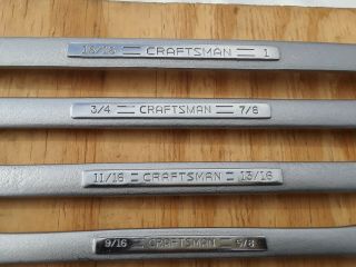Vintage Craftsman SAE Double Box End 6pc wrench set 3/8 