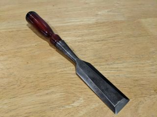Vintage Stanley No.  750 Chisel With Wood Handle - 1.  25 "