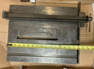 Vintage Machinist Slotted Table Work Surface 12” X 16 " And Fence