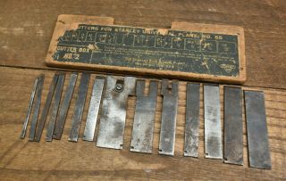 L480 - Antique Stanley No.  55 Plane Cutters Box 2 Sweetheart