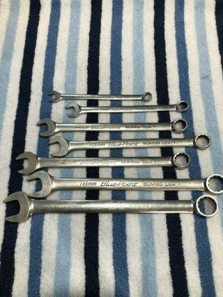 Blue Point Tools 7 Pc Metric Combo Wrenches 19,  18,  16,  15,  14,  11,  9mm