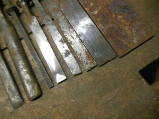 vintage wood carving chisels 8 tang style buck Bros more old carpenter tool 3
